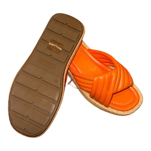 Vince Camuto Orange Espadrille Slide Sandals - Picture 5 of 6